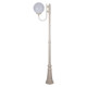 Lisbon 30cm Sphere Curved Arm Tall Post Light - Beige Finish / E27 Lisbon 30cm Sphere Curved Arm Tall Post Light - Beige Finish / E27